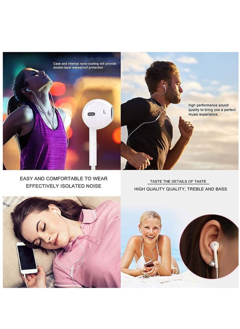 ELTRAZONE - Click4Cart Wired Earphones for iPhone 7/8 Plus/ X/XR/XS Max/11/12 Pro Max (White) - Image 1