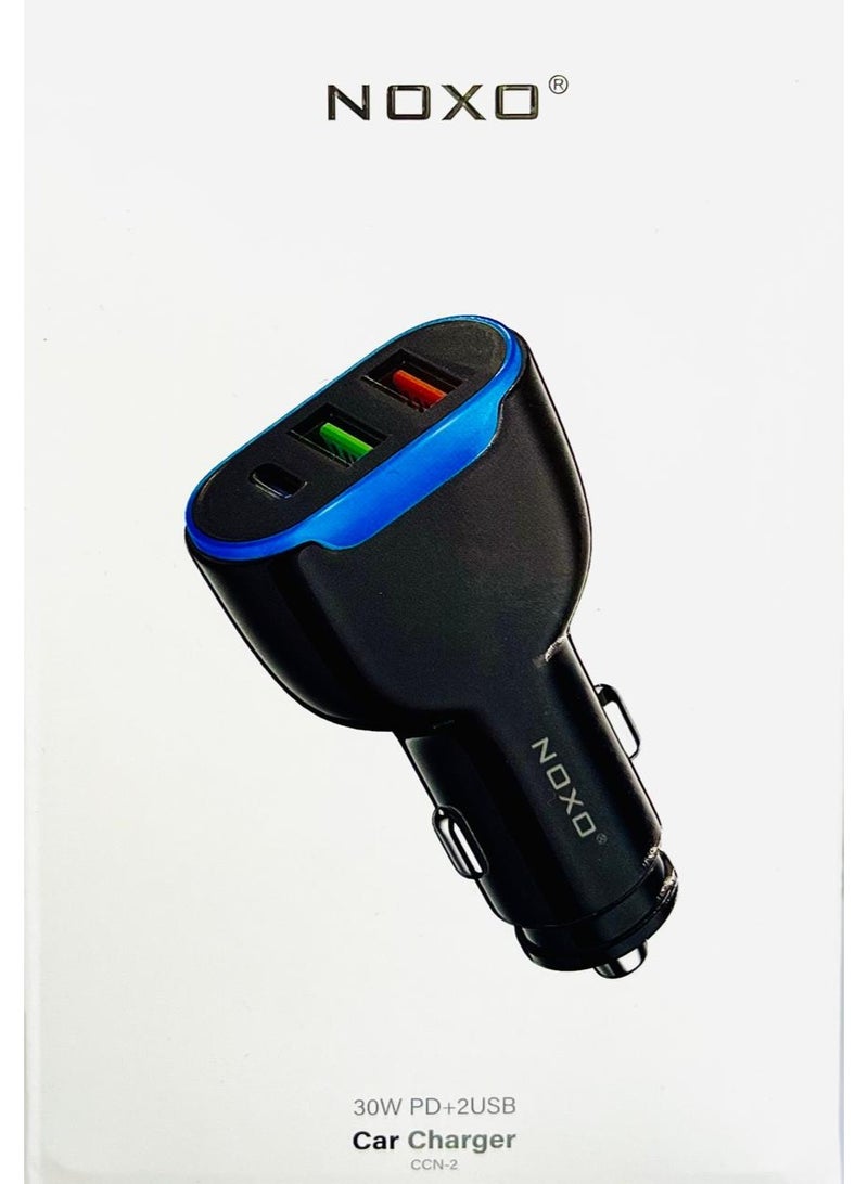 NOXO 30W PD+2 USB CAR CHARGER - Image 1