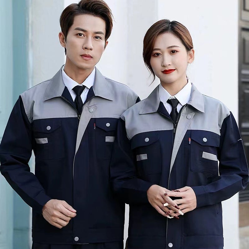 Work Clothes Men'S And Women'S Shoulder Suit Dirty-Resistant Auto Repair Workers Factory Workshop Wear-Resistant Labor Clothing Jacket Customization - Image 2