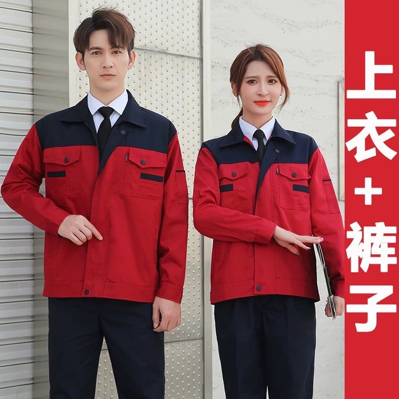 Work Clothes Men'S And Women'S Shoulder Suit Dirty-Resistant Auto Repair Workers Factory Workshop Wear-Resistant Labor Clothing Jacket Customization - Image 1