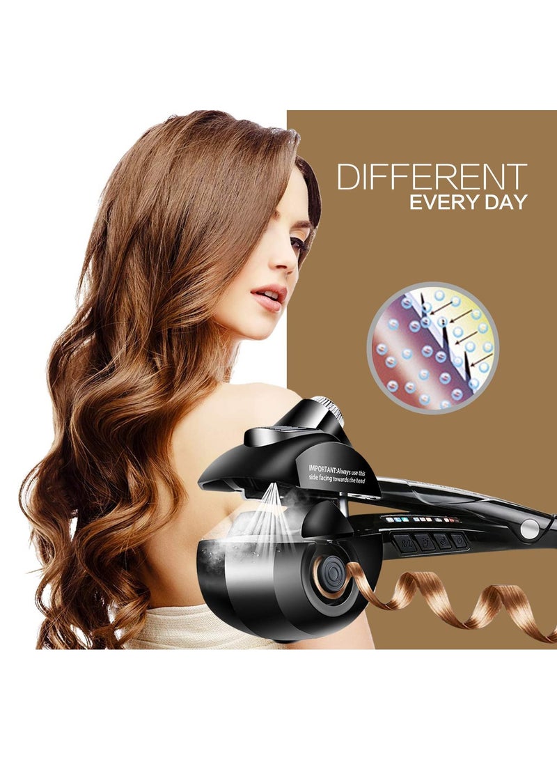 Professional Pro Perfect Ladies Curly Hair Machine Curl Secret Hair Curler Roller with Revolutionary Automatic Curling Technology for Women Girls (Black) - Image 3