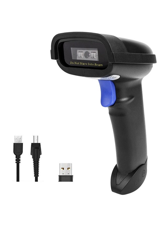 ماسح الباركود 2D، متوافق مع اتصال لاسلكي 2.4G و Bluetooth و USB سلكي، يتصل بالهاتف الذكي، التابلت، الحاسوب، قارئ باركود CCD يعمل مع ويندوز، ماك، أندرويد - Image 1