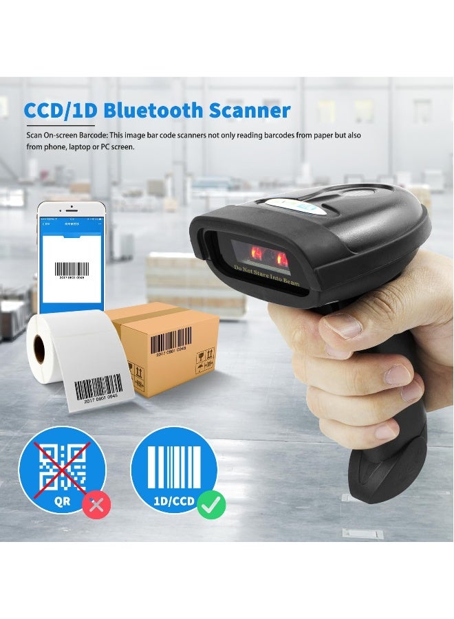 ماسح الباركود 2D، متوافق مع اتصال لاسلكي 2.4G و Bluetooth و USB سلكي، يتصل بالهاتف الذكي، التابلت، الحاسوب، قارئ باركود CCD يعمل مع ويندوز، ماك، أندرويد - Image 5