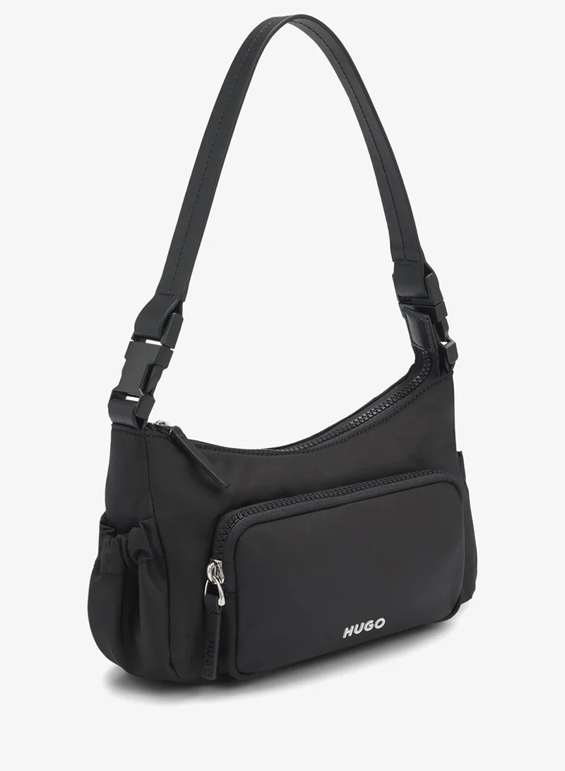 هوجو حقيبة كتف من تويل ناعم بحزام قابل للتبديل
