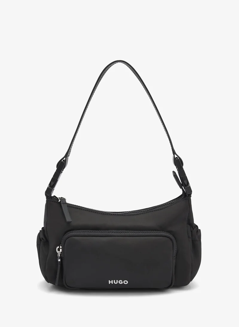هوجو حقيبة كتف من تويل ناعم بحزام قابل للتبديل