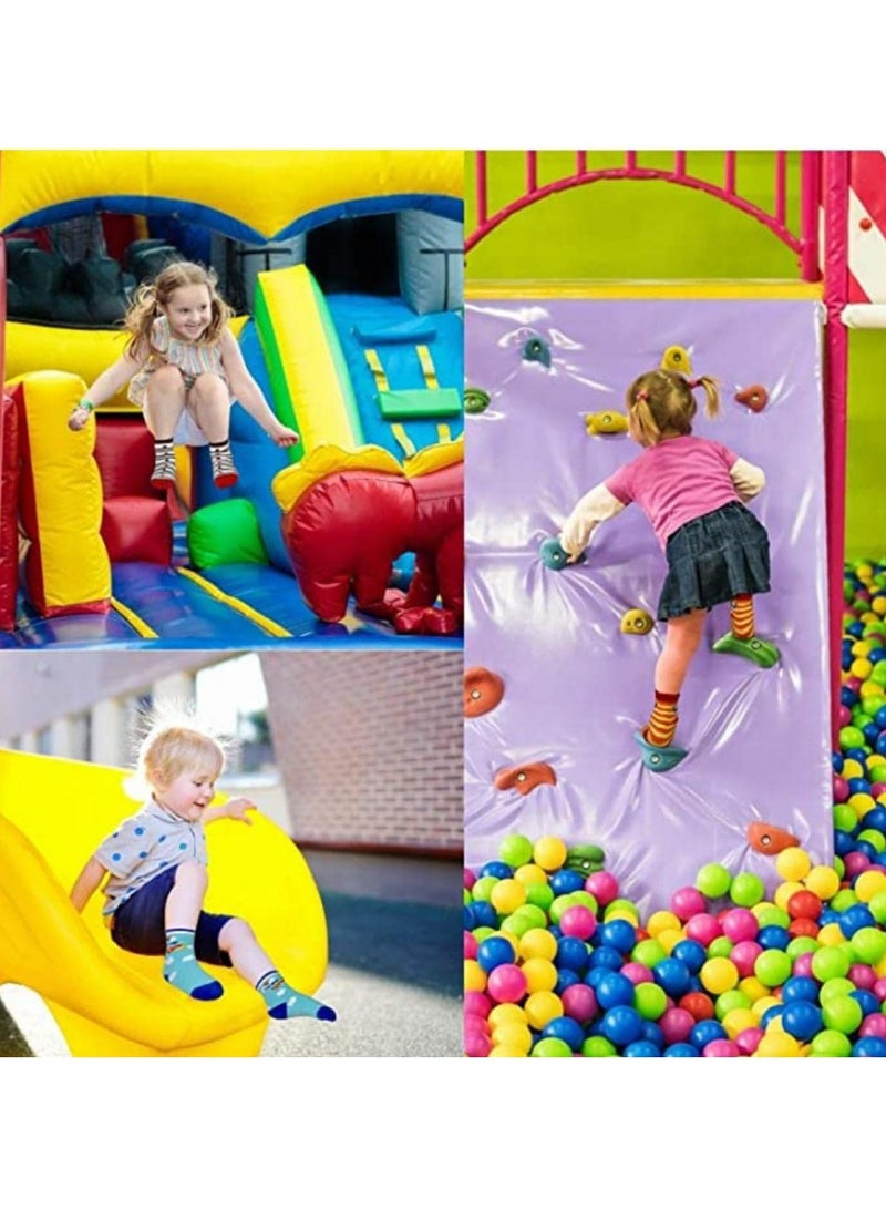 CMGTYYD. 12 زوجًا من جوارب الأطفال الصغار المانعة للانزلاق، جوارب أطفال بتصميم كارتوني، جوارب أطفال مانعة للانزلاق، جوارب قطنية بنعل مانع للانزلاق، جوارب أرضية بقبضة الكاحل جورب لطيف للرضع الأولاد البنات 3-5T - Image 3