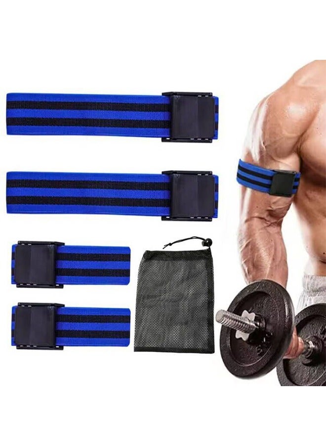 Generic 4 Pack Exercise Bands , (2 Bicep Bands,2 Leg Bands and Storage Bag), Training Bands for Exercising Squat, Thigh - Image 1