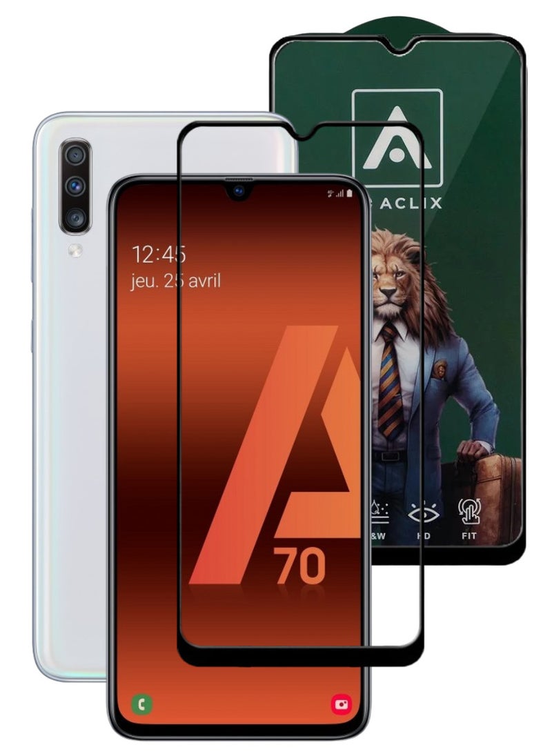 ACLIX Antistatic ESD Dustproof Premium Quality High Definition Tempered Glass Screen Protector Designed For Samsung Galaxy A70 - Image 1