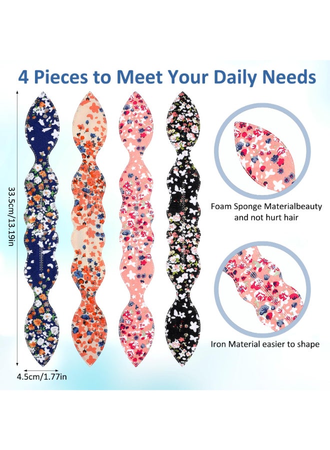Lnngub 4 Pcs Deft Hair Bun Maker French Twist Rabbit Ear Bun Twister Hair Bun Maker Twist Bun Hair Band Donut Quick Twister Deft Hair Bun Makers for Women Girls Hair Styling Accessories - Image 4