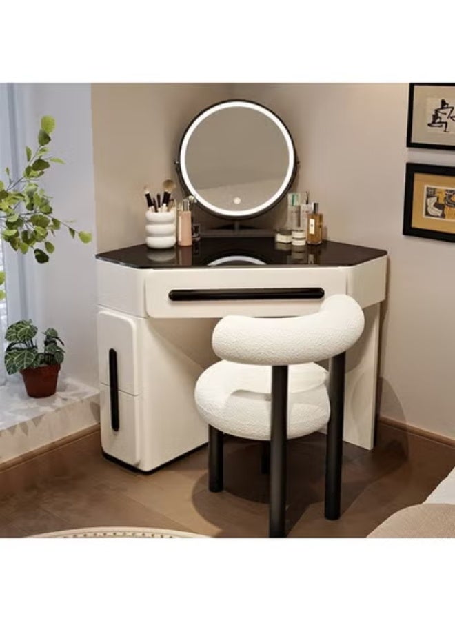 keke Contemporary LED Dressing Table – Elegant Storage and Smart Lighting Solution - Image 1