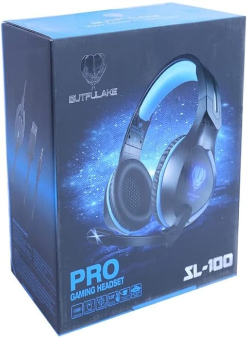 GAMING HEADSET BUTFULAKE MODEL: SL 100 ONE SOCKET/RGB LED/PC/MOBILE / PS4 / WITH CONVERT 2SOCKET, Wired Headphones Headset