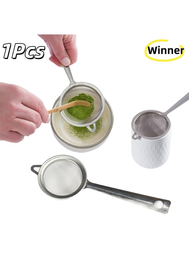 Winner Matcha Sifter, Stainless Steel Matcha Sieve Hand Small Mini Tea Strainer Fine Mesh, Eliminate Clumps In Matcha Green Tea Powder - Image 1