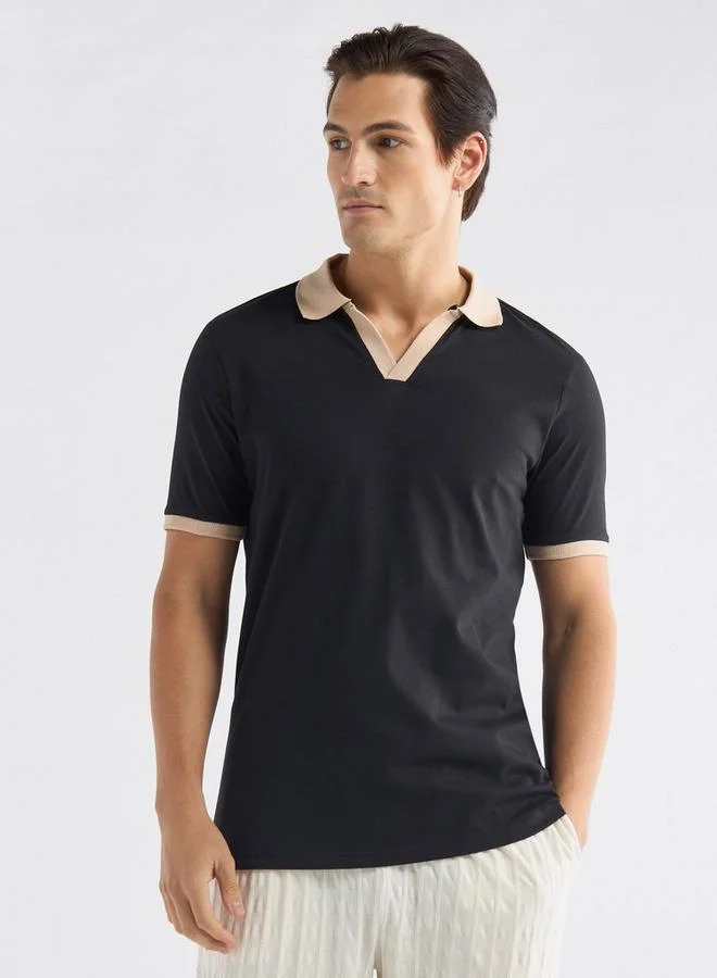 سبلاش فيڤ تيشيرت بولو بقوالب ملونة وأكمام قصيرة