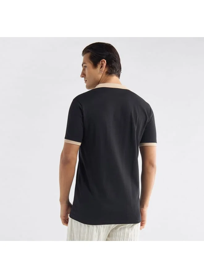 Splash FAV Colourblock Polo T-shirt with Short Sleeves