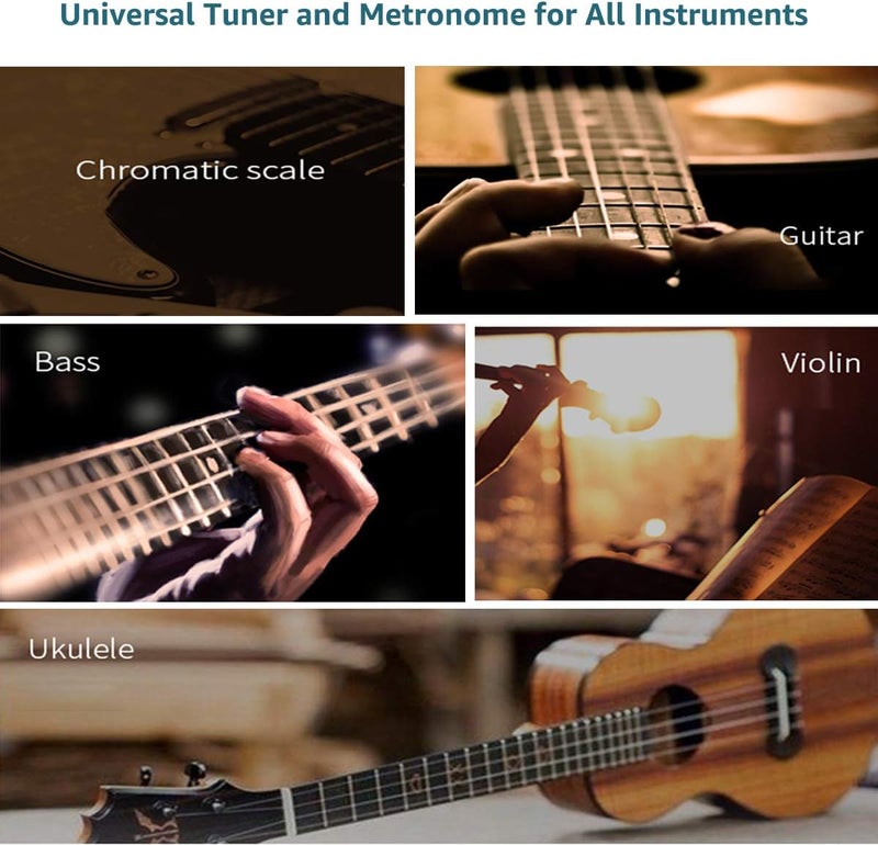 WEGROWER Metronome Tuner, Rechargeable 3 In 1 Digital Metronome Tuner Tone Generator for Guitar, Bass, Violin, Ukulele and Chromatic,Clarinet, Trumpet, Flute, Tuners for All Instruments - Image 5