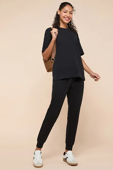أر أند بي Solid Joggers with Drawstring Waist