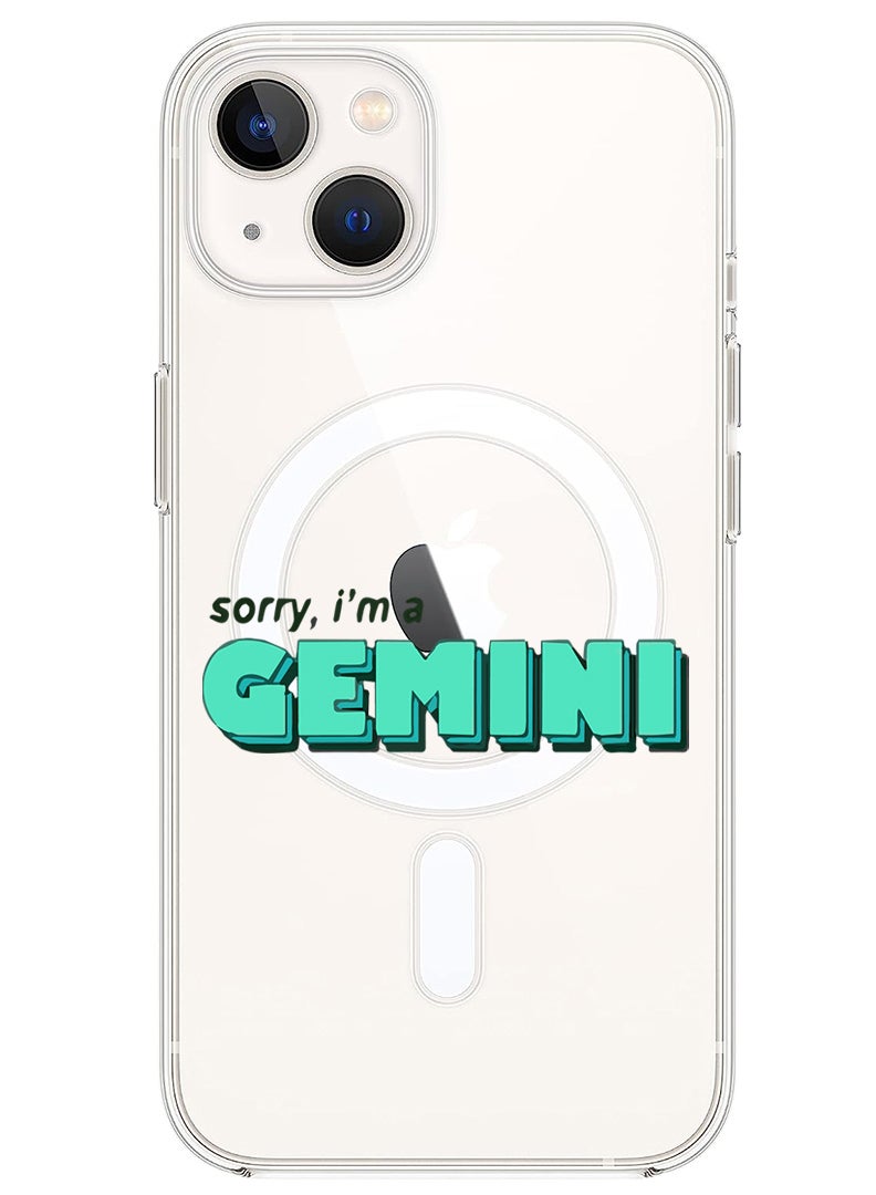 Theodor Magnetic Case for iPhone 14 Plus 6.7-inch Compatible with MagSafe Wireless Charging, Shockproof Phone Bumper Cover FORZA161 Gemini - Image 1