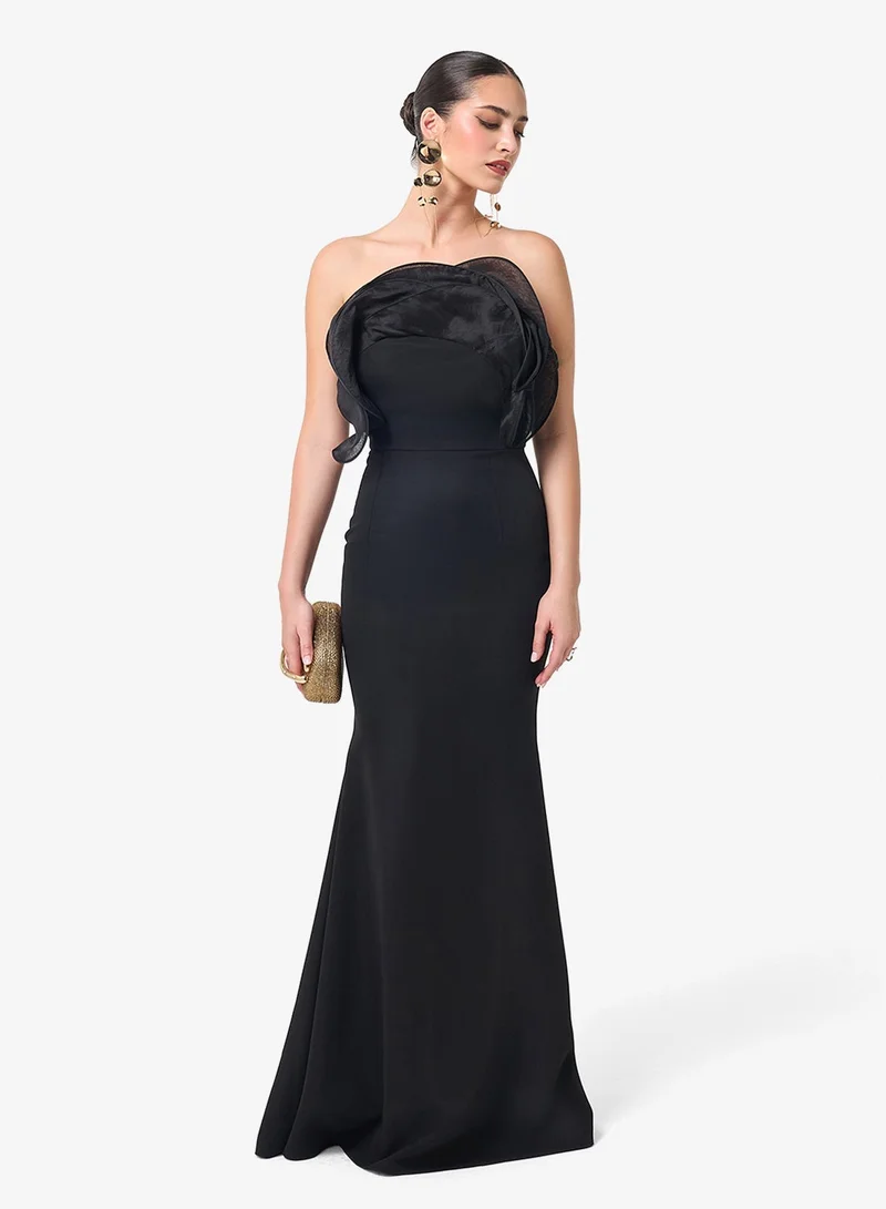 Threadz by Ajooni  Off Shoulder Bodycon Maxi Dress for Women | Best Price UAE