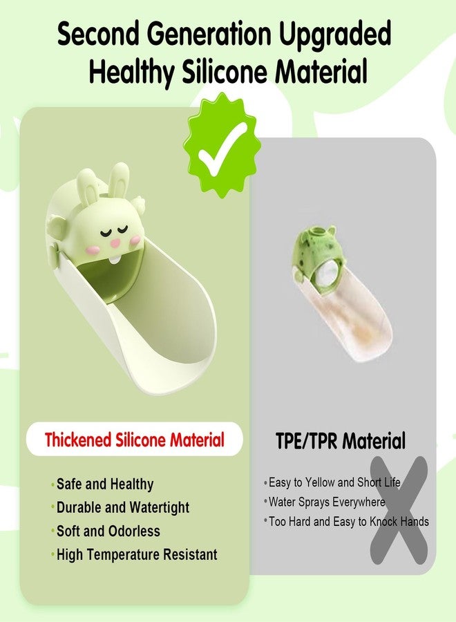 OLEWELL Faucet Extender Silicone Faucet Extender Temperature Sensitive for Toddlers Silicone Sink Extender Babies Kids Children (Yellow/Happy Rabbit) - Image 5