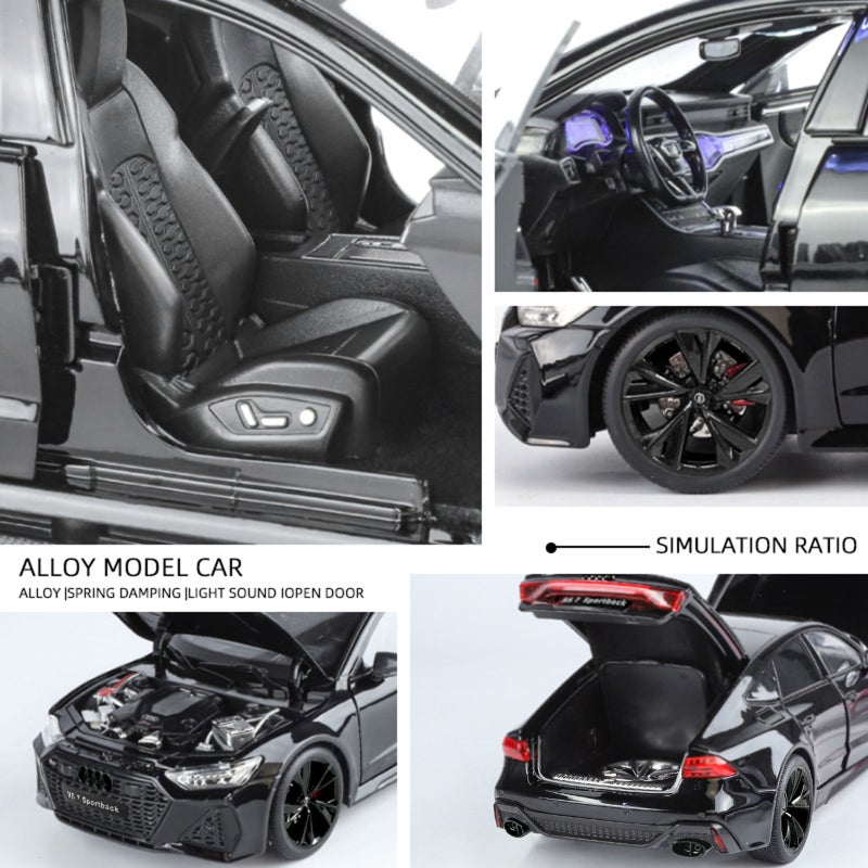 1:18 Audi RS7 Alloy Toy Car Model – Sound and Light Features for Boys - Image 5