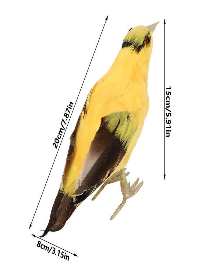 Pilipane Simulation Oriole Bird Model,Artificial Bird,Bird Adornment,Artificial Feathered Animal Ornament,Ornament Birds Crafts for Garden Home Decoration, Artificial Bird, Simulation Oriole Bird Model,B - Image 4