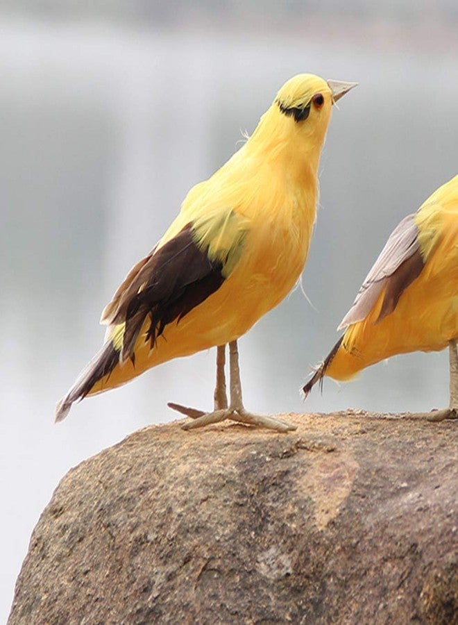 Pilipane Simulation Oriole Bird Model,Artificial Bird,Bird Adornment,Artificial Feathered Animal Ornament,Ornament Birds Crafts for Garden Home Decoration, Artificial Bird, Simulation Oriole Bird Model,B - Image 2