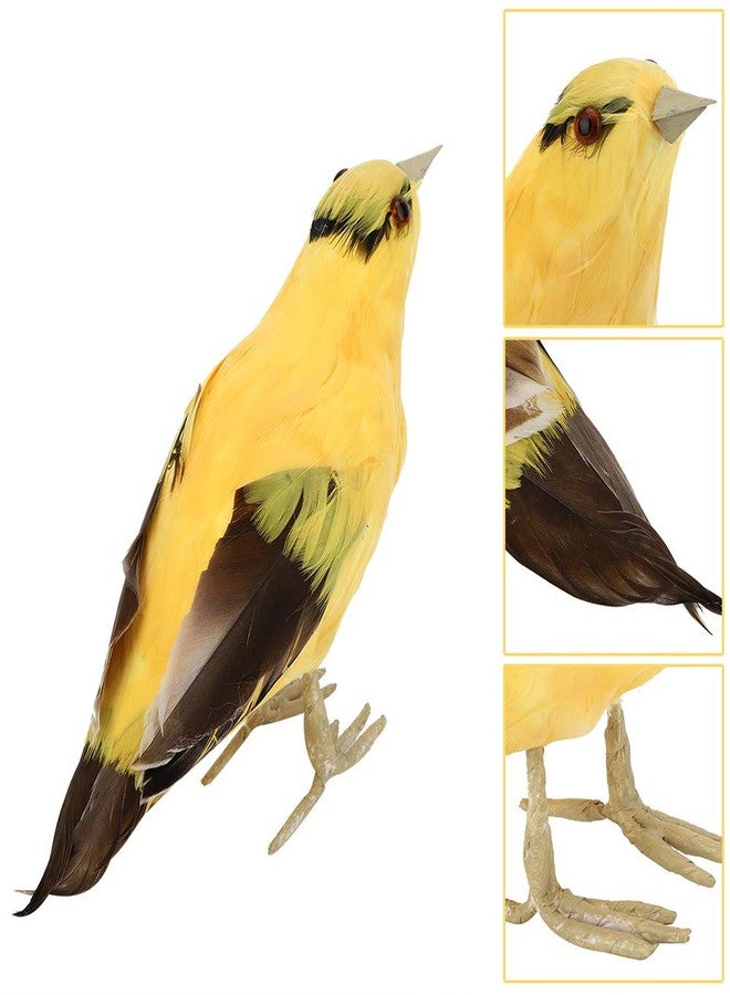Pilipane Simulation Oriole Bird Model,Artificial Bird,Bird Adornment,Artificial Feathered Animal Ornament,Ornament Birds Crafts for Garden Home Decoration, Artificial Bird, Simulation Oriole Bird Model,B - Image 3