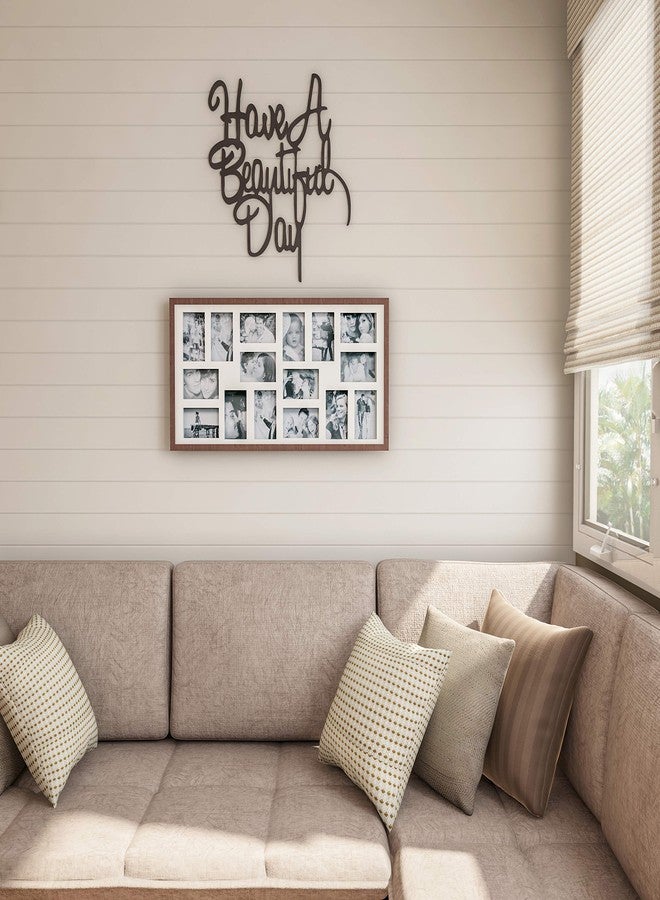 لافيش هوم لوحة جدارية فاخرة للمنزل - لوحة جدارية معدنية مزخرفة "أتمنى لك يومًا جميلًا" - ديكور منزلي ثلاثي الأبعاد بكلمات فنية، مناسب للأنماط الريفية الحديثة أو الكلاسيكية. - Image 3