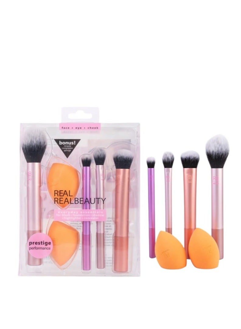 ريل بيوتي طقم فرش مكياج مع بيوتي بلندر للاستخدام اليومي متعدد الاستخدامات - Image 1