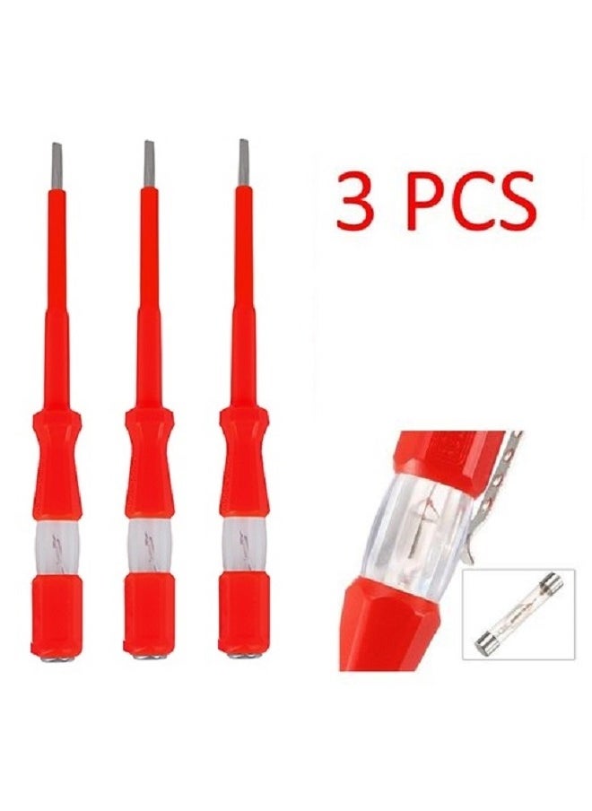 WISEUP 3 PCS Voltage Tester AC 100-500V With 4X180MM  - Image 1