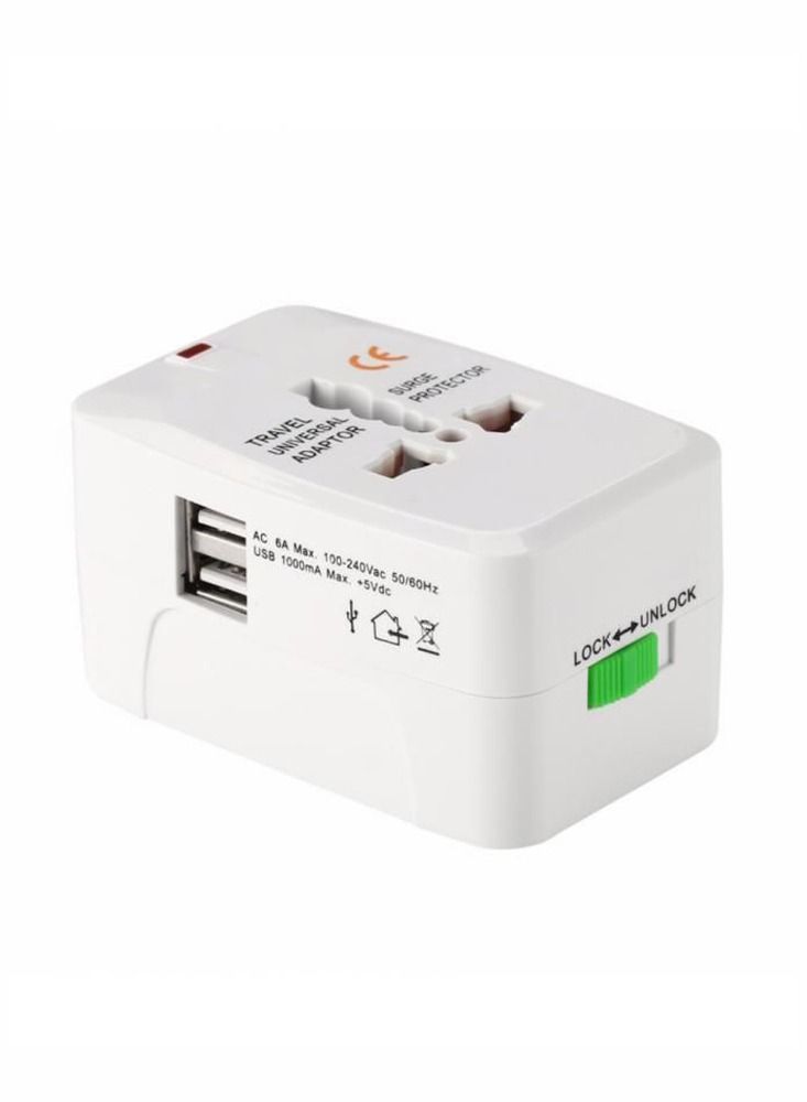 Service Zone Universal International Plug Adapter 2 USB Port World Travel AC Power Charger Adaptor with AU US UK EU Converter - Image 2