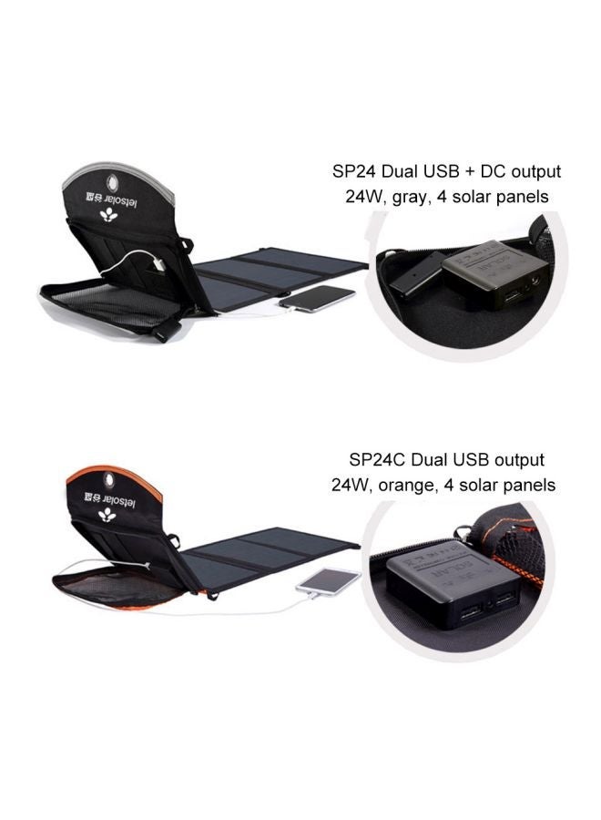 NIBEMINENT Portable Solar Charger Black - Image 3