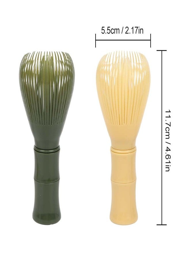 OUGETHER Traditional Matcha Whisk Reusable PP Resin Matcha Whisk Chasen Dishwasher Safe Matcha Stirrer Matcha Green Tea Powder Preparation Prepare Japanese Matcha Tea (Yellow) - Image 4