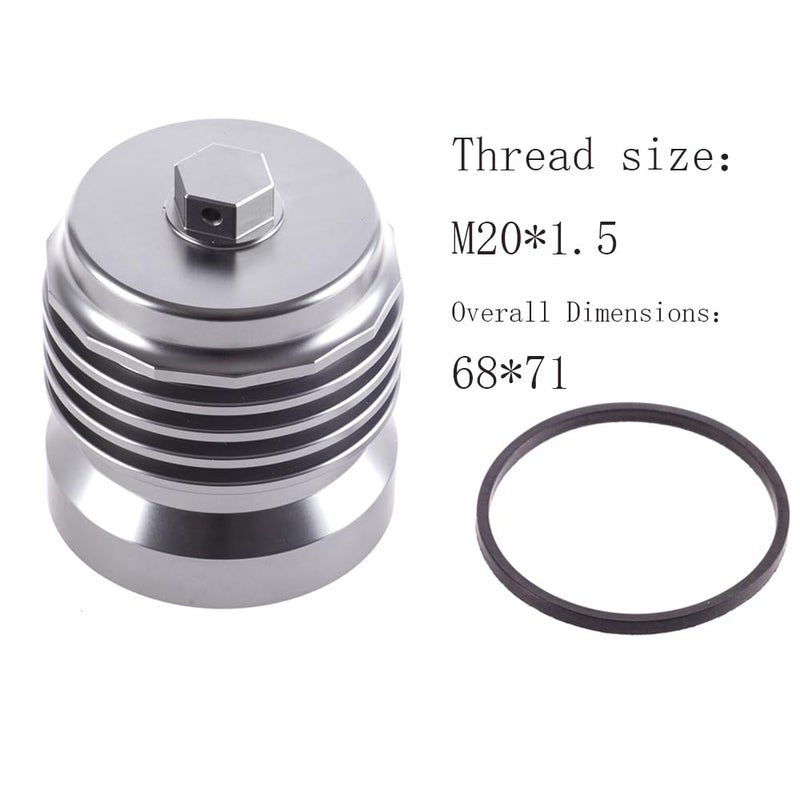 DLP Motorcycle Racing Stainless Steel Reusable Oil Filter with Replacement cartidge fitting Thread size M20*1.5 - Image 1