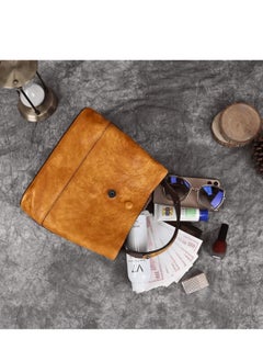 MOSH Luxury Cowhide Leather Shoulder Bag for Women - Classic Bucket Handbag with Top Handle  - Image 4