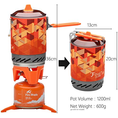 Fire-Maple Fire Maple X2 Cooking System Portable Backpacking Camping Stove Camping Pot with Piezo Ignition - Image 4