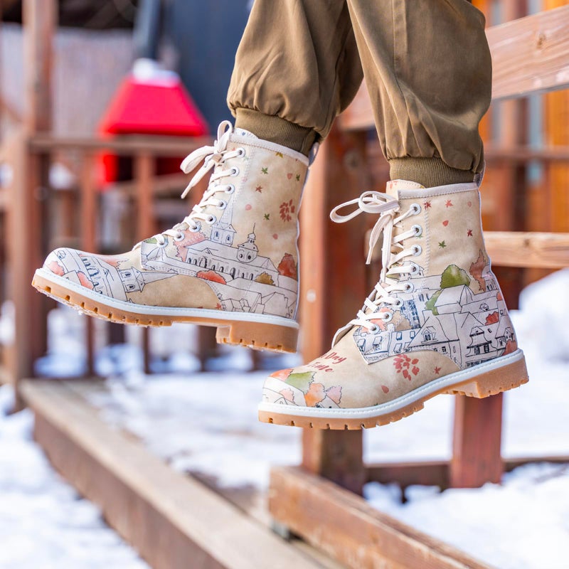 DOGO Long Boots for Women â€“ Vegan Leather and Unique Design Womens Winter Boots, One Day At a Time - Image 2