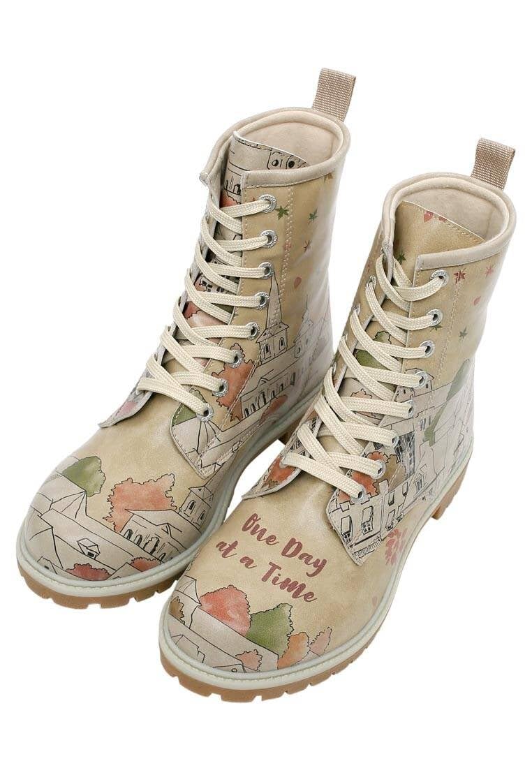DOGO Long Boots for Women â€“ Vegan Leather and Unique Design Womens Winter Boots, One Day At a Time - Image 1