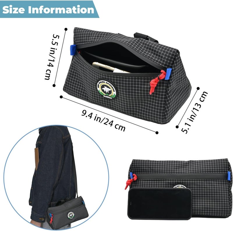 Vortika Bike Handlebar Bag, Bicycle Front Bag, Kids Handle Bar Bag, Storage Bag with Shoulder Strap for Men Women Kids Outdoor Road MTB Cycling(Black) - Image 4