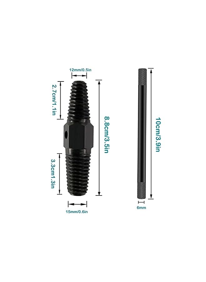 KEWAYO Screw Extractor, Broken Screw Bolt Water Pipe Remover, Dual Use Water Pipe Stud Drill Bits Remover Hand Tool, for 1/2 Inch 3/4 Inch Pipes Valve Faucet - Image 4