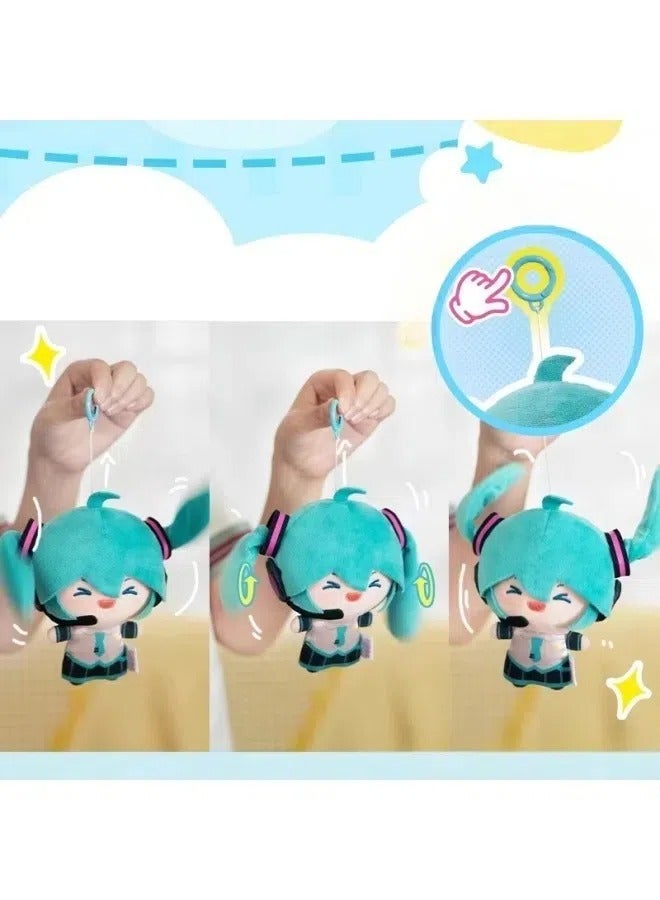 Hatsune Miku Ponytail Swinging Plush Doll Pendant Cute Hatsune Miku Plush Toy the best gift for family and friends - Image 3