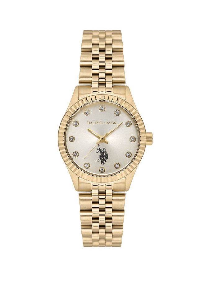 U.S. Polo Assn. Stile 30mm Women's Analog Watch with Yellow