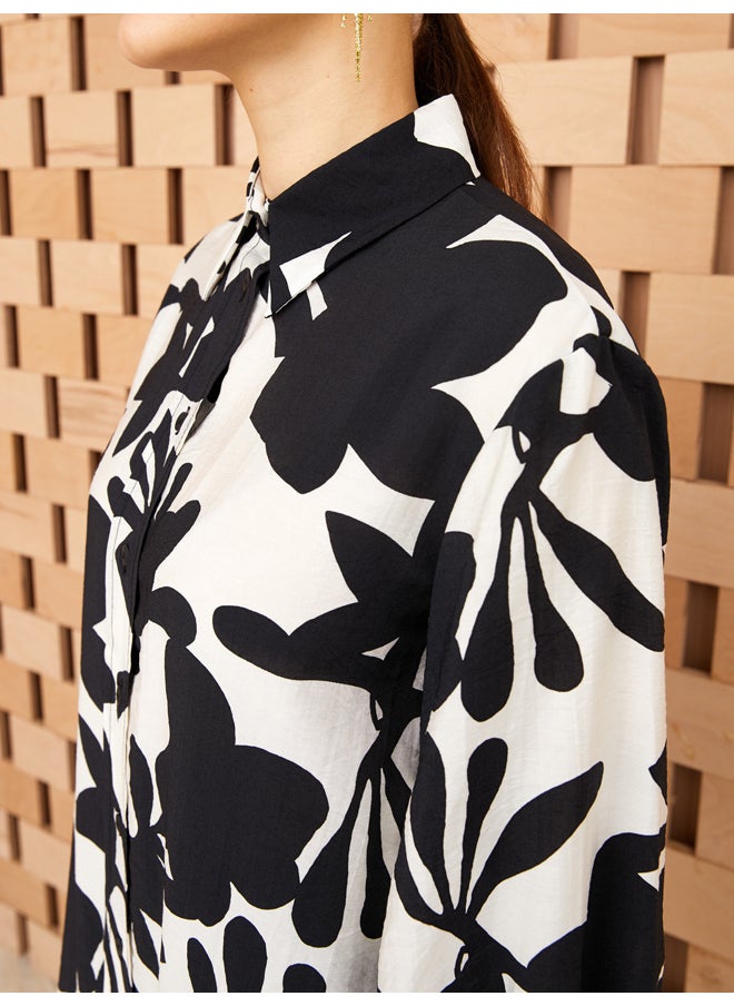LC WAIKIKI - Long Sleeve Women's Tunic With Shirt Collar Pattern - Image 1