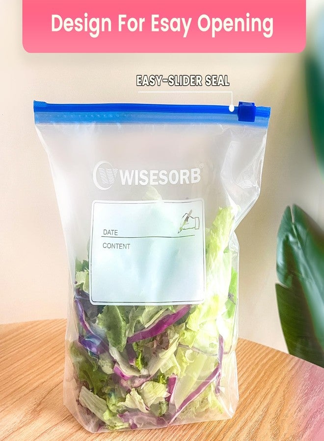 Wisesorb WiseFresh 65 Count Sandwich Bags, Food Storage Slider Bags for Preserve Freshness & Protect Flavor(65 Count/Pack, 1 Pack) - Image 2