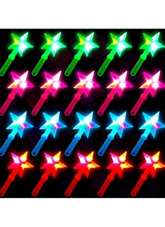Excefore LED Star Hand Clapper, 10.6 Inch 4 Color Light up Star Shape Clappers, Noise Makers Glow in the Dark Party Supplies, Plastic Noisemakers Party Favors for Kids Adult Carnival Concerts  - Image 1