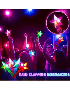 Excefore LED Star Hand Clapper, 10.6 Inch 4 Color Light up Star Shape Clappers, Noise Makers Glow in the Dark Party Supplies, Plastic Noisemakers Party Favors for Kids Adult Carnival Concerts  - Image 5