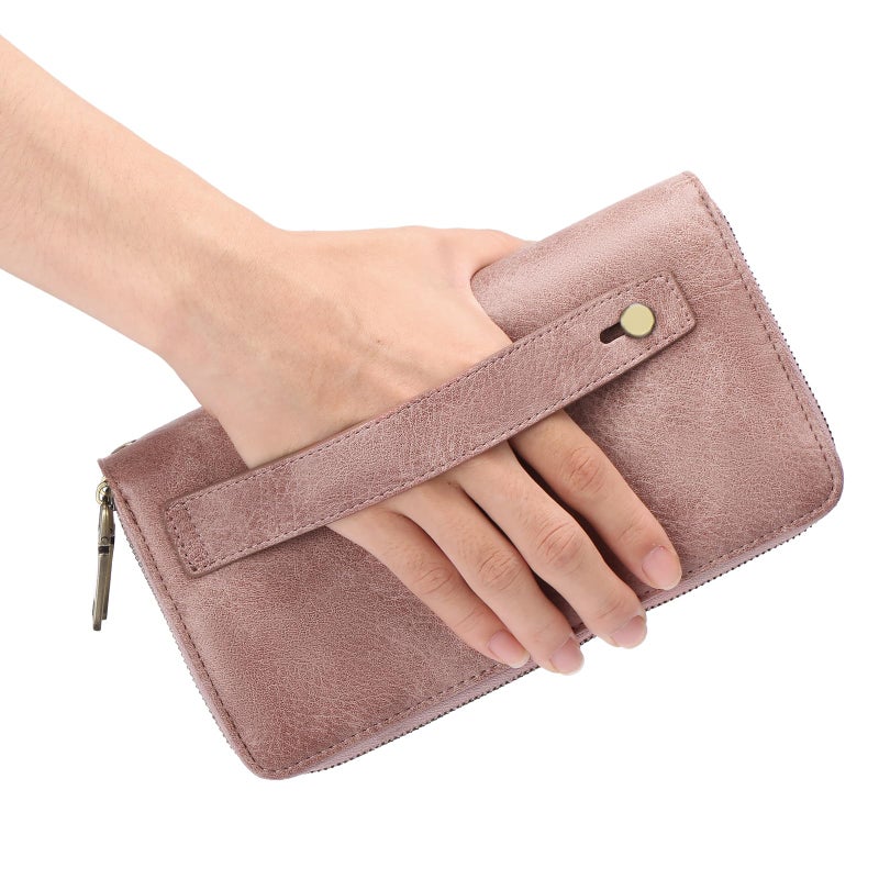 GAEKEAO Wallet for Women Clutch RFID Blocking Leather Wristlet Purse Large Capacity Credit Card Holder with Grip Hand Strap - Image 2