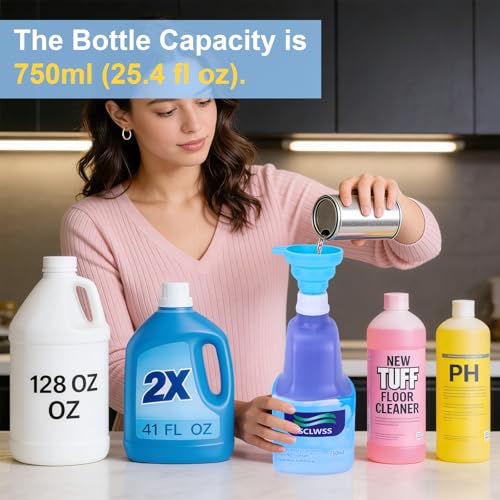SCLWSS 750ml (25.4 fl oz) Refillable Solution Bottle for Swiffer Wet Jet Mop, Leak-Proof HDPE, Durable and Empty Bottle for Cleaning Solution, Ideal for Home and Office Use, Not for Power Mop - Image 4