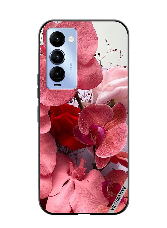 VR CREATIVE Protective Case Cover For Tecno Camon 18/18 P Flower Design Multicolour - Image 1