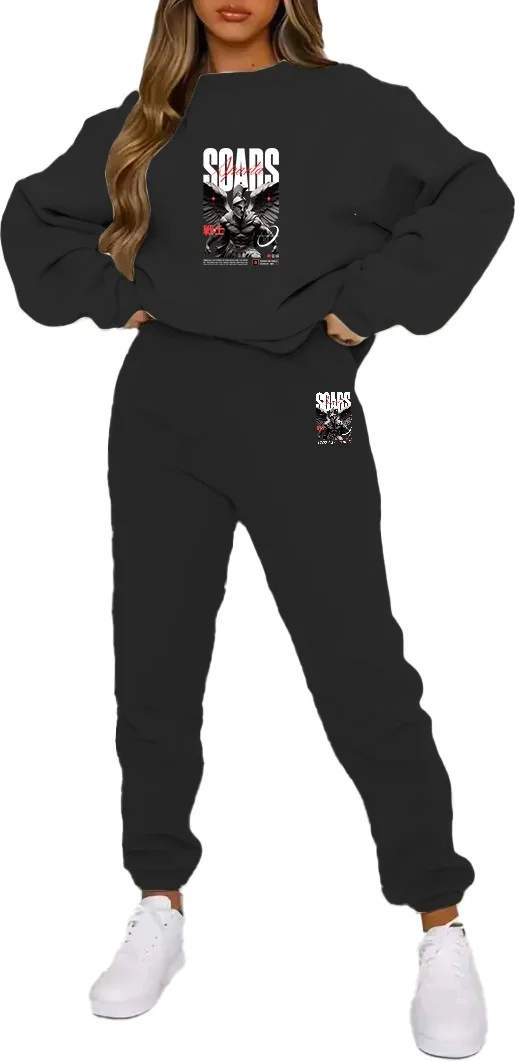 DogFish Tracksuit Oversize Spider Printed Tracksuit,lover,couple Combination Yellow